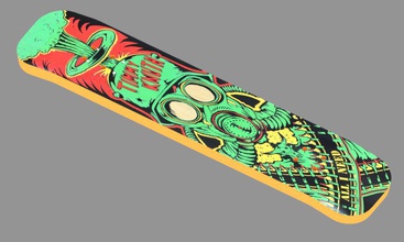 skate board deck 4 brinquedos de cor dedo do conselho saco misturado 3d print model - Mito3D