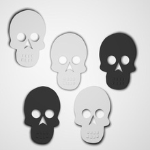 skull button fashion halloween 3d print model - Mito3D