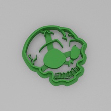 skull cookie cutter 3 housewares cookiecutter halloween 3d print model - Mito3D