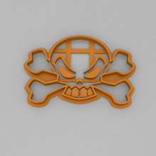 skull cookie cutter 4 housewares cookiecutter halloween 3d print model - Mito3D