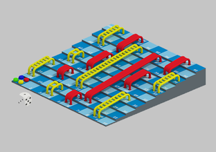 slide ladder toys board game color model snake 3d print model - Mito3D
