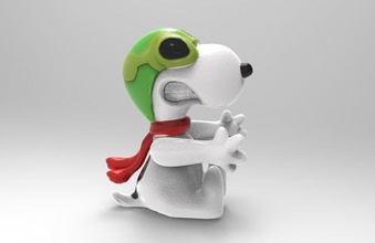 snoopy brinquedos de cor cão figurinhas toon 3d print model - Mito3D