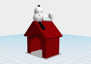 snoopy i giocattoli cartoni animati colore fumetti cane arachidi 3d print model - Mito3D