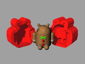 neve a forma di stampo pane zenzero android i giocattoli natale la formazione muffa si 3d print model - Mito3D
