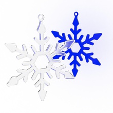 snowflake hanging decor 1 art christmas holiday 3d print model - Mito3D