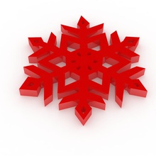 snowflakes art 3d print model - Mito3D
