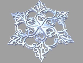 snowflakes 1 art christmas 3d print model - Mito3D
