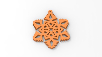 snowflakes 2 art christmas decor decoration snow 3d print model - Mito3D