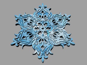 snowflakes 3 art christmas 3d print model - Mito3D