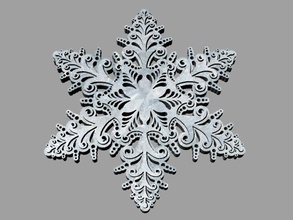 snowflakes 4 art christmas 3d print model - Mito3D