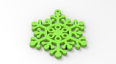 los copos de nieve 5 art navidad decoración la 3d print model - Mito3D
