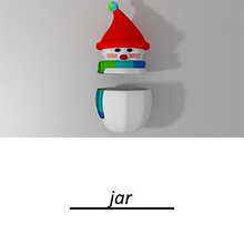 snowman jar housewares christmas color display 3d print model - Mito3D