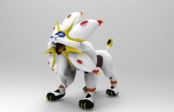 solgaleo toys cartoon color legendary lion pokemon 3d print model - Mito3D