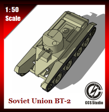 Soviético Unión bt 2 juguetes tanque guerra ii 3d print model - Mito3D