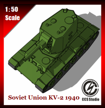 sovietico unione kv 2 modello 1940 giocattoli serbatoio guerra ii 3d print model - Mito3D