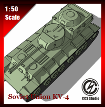 soviet union kv-4 toys tank war ii 3d print model - Mito3D