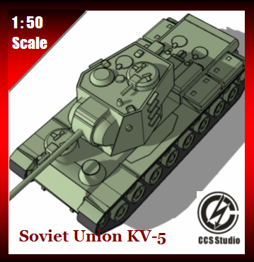 sovietico unione kv 5 giocattoli serbatoio guerra ii 3D print model - Mito3D