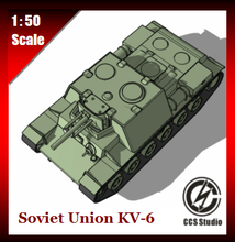 soviet union kv-6 toys tank war ii 3d print model - Mito3D