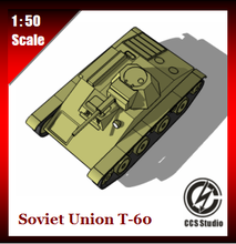 Soviético Unión t 60 juguetes tanque guerra ii 3d print model - Mito3D