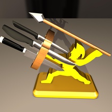 spartan knife stand housewares backtoschool test rite 3d print model - Mito3D