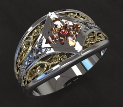 anel especial a arte obras de beleza rhino speical 3d print model - Mito3D