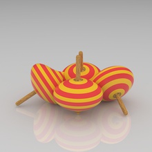 spinning top 2 toys japan new year 3d print model - Mito3D