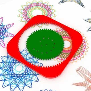 spirograph - large nix art drawing gears spirals 3d print model - Mito3D