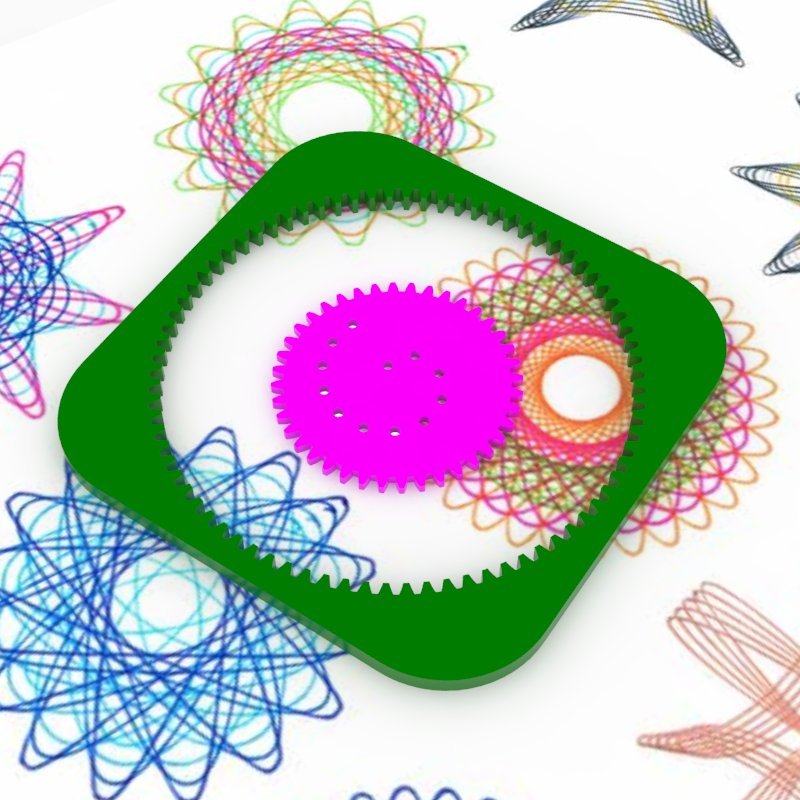 spirograph - médio educação a arte mudanças espiral brinquedo 3D print model - Mito3D
