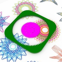 espirógrafo - medio la educación art los engranajes espiral de juguete 3d print model - Mito3D