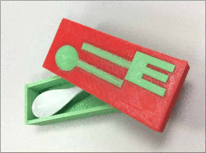 spoon & fork case gif housewares 3d print model - Mito3D