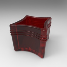 squared pot v2 housewares potted plant 3d print model - Mito3D