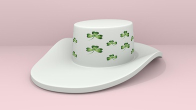 st patricks day clover hat fashion color 3d print model - Mito3D