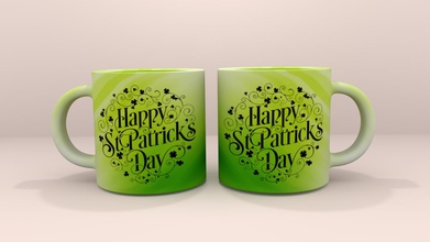 st patricks day mug housewares color 3d print model - Mito3D