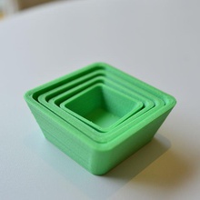 stackable box-aquare housewares 3d print model - Mito3D