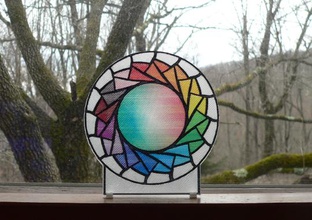 vidrieras rueda de color art las 3d print model - Mito3D