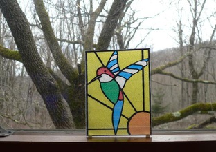 vidrieras colibrí art color las 3d print model - Mito3D