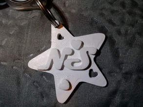 star keychain toys 3d print model - Mito3D