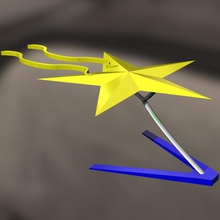 estrela do kite brinquedos office céu 3d print model - Mito3D