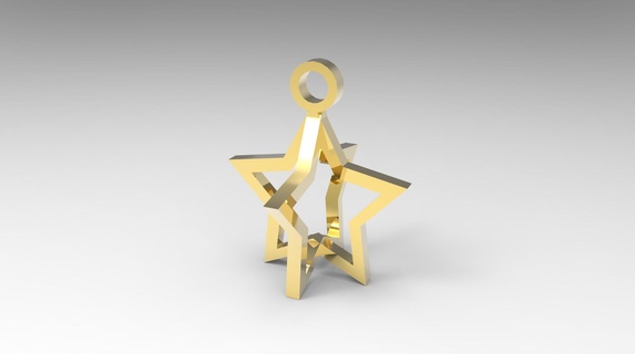 stella pendente porsche xyzprinting free downloadable 3D Modelli moda Natale 3d print model - Mito3D