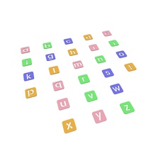 şablon - alfabe seti eğitim a-z okula geri mektuplar iz 3d print model - Mito3D