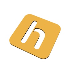 stencil - letter 'h' education alphabet trace 3d print model - Mito3D