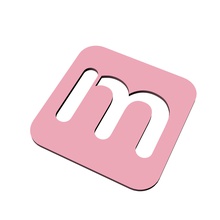 Schablone - Buchstaben 'm' Bildung alphabet Brief auf der trace 3d print model - Mito3D