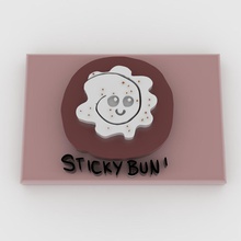 sticky bun b 21 Şubat günü sanat 21stfeb stickybun 3d print model - Mito3D