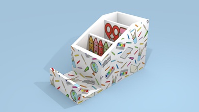 caja de almacenamiento artículos para el hogar cuadro color titular 3d print model - Mito3D