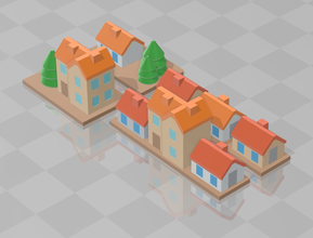 street 1-buildings toys monopoly 3d print model - Mito3D