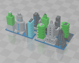 8 sokak-binalar oyuncaklar tekel 3d print model - Mito3D