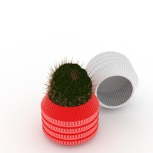 striped pot 5 housewares 3d print model - Mito3D