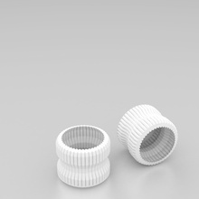 striped pot housewares 3d print model - Mito3D