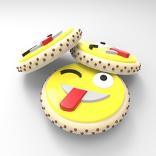 stuck-out tongue cookies national cookie day art 3d print model - Mito3D