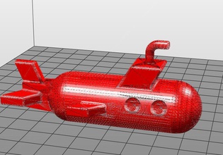 submarino brinquedos 3d print model - Mito3D